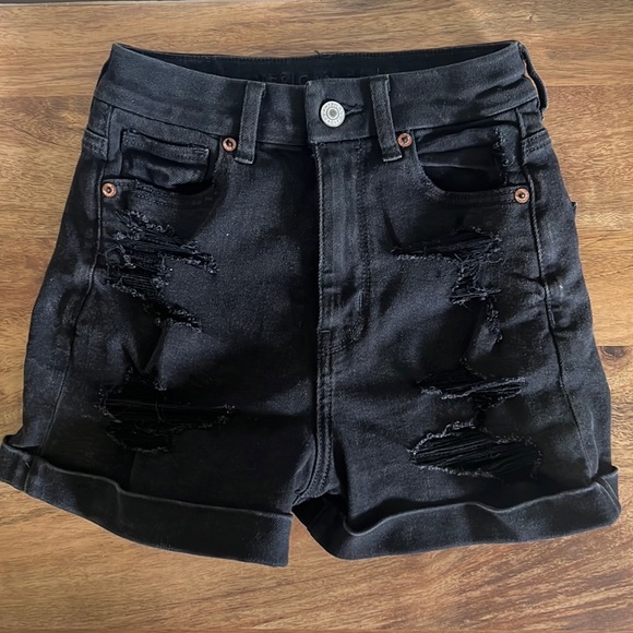 High Waisted Black Shorts - Picture 1 of 3